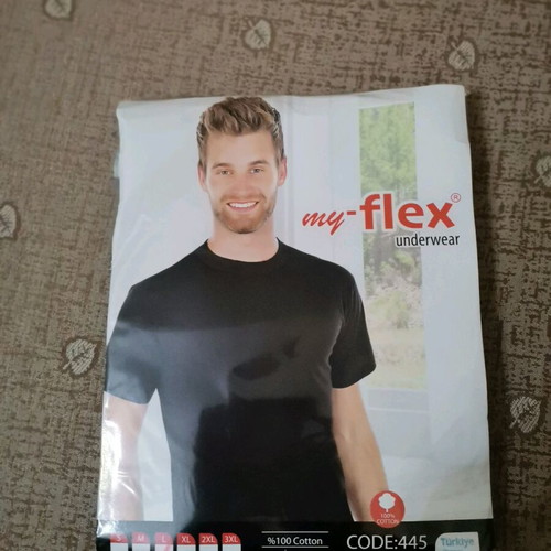 Black cotton t-shirt L new