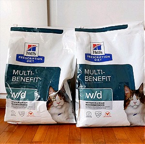 Hill's Prescription Diet W/D - Ξηρά τροφή γάτας 6kg Multi-Benefit με Κοτόπουλο (wd)