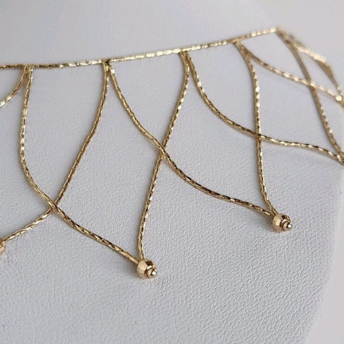 Gold necklace 14 carat used, length 42cm