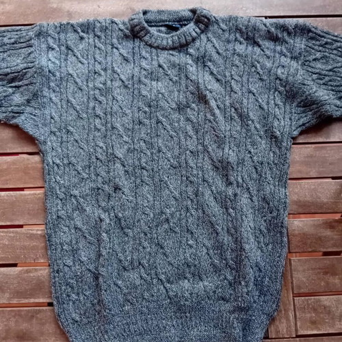 Gant bulky knitwear sweater L gray like new, 100% cotton