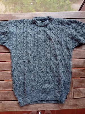 Gant bulky knitwear sweater L gray like new, 100% cotton