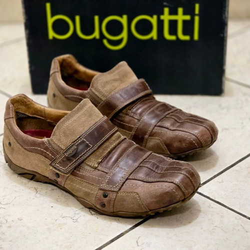 Bugatti leather men's shoes like new, brown, size 43-44