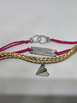 One Direction collectible bracelet like new with metal details
