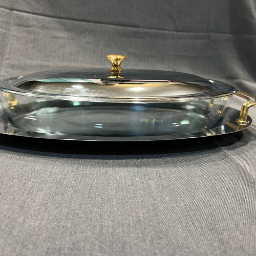 Marinex serving set with lid and oval tray new