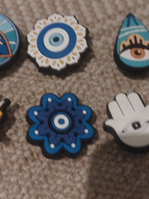Pins για crocs σχέδιο μάτι σετ 6 καινούργια