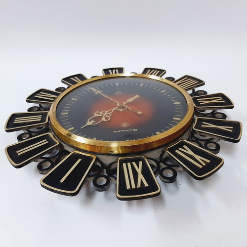 Jantar Vintage Electro-Mechanical Wall Clock USSR 80s, Like New