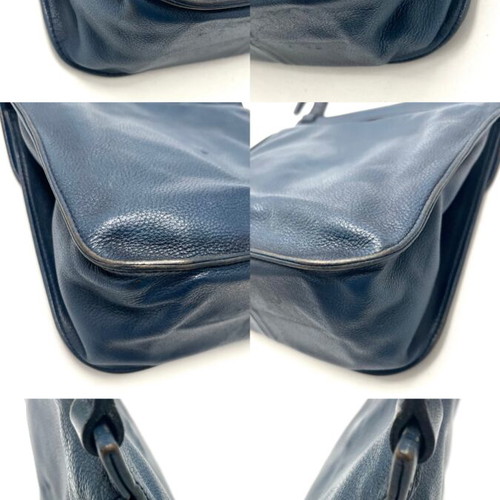 Longchamp blue leather crossbody bag used