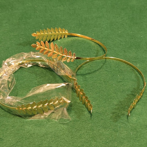 Set of 3 Gold Leaf Metal Hairbands