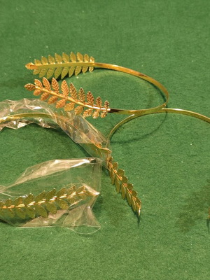 Set of 3 Gold Leaf Metal Hairbands