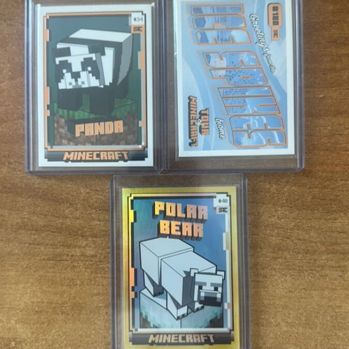 Minecraft numbered cards set of 3, like new