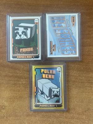 Minecraft numbered cards set of 3, like new