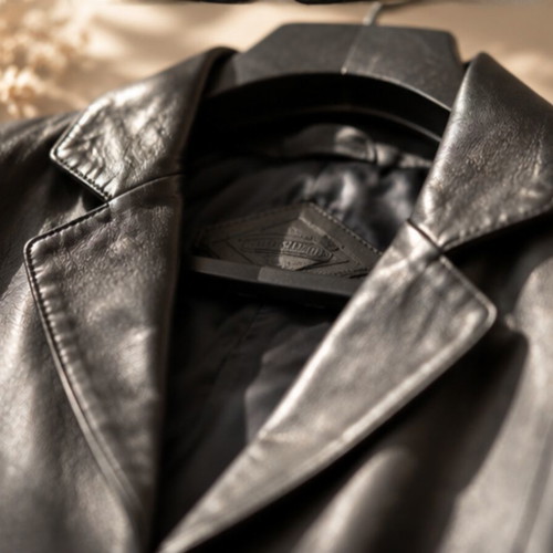 Prince Leather women's leather jacket, genuine black leather