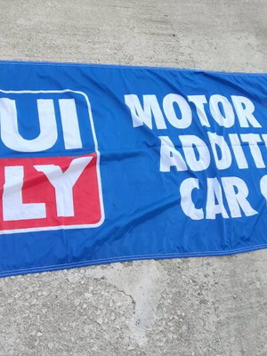 Liqui Moly racing banner used, garage decoration 3x1m