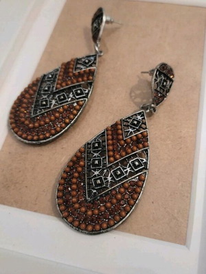 Dangling earrings silver, new