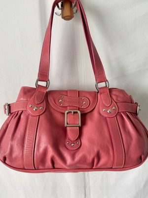 Longchamp Idole δερμάτινη τσάντα χειρός ροζ σαν καινούργιο