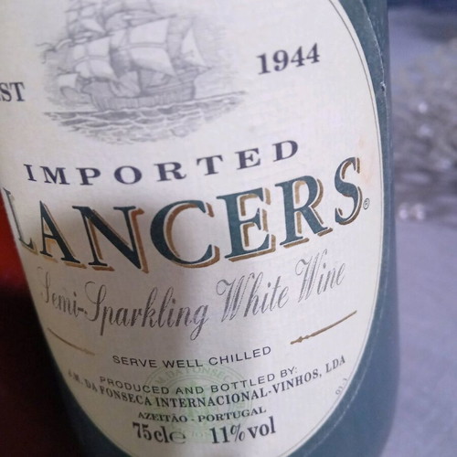 Lancers 2002 wine bottles new, semi sparkling white and rose