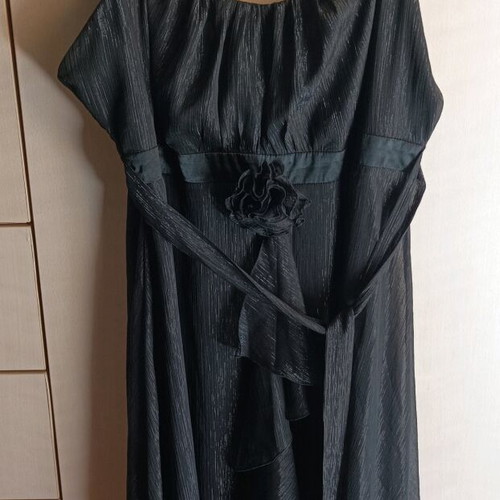 BHS Women's Black Dress with Bow and Belt like New