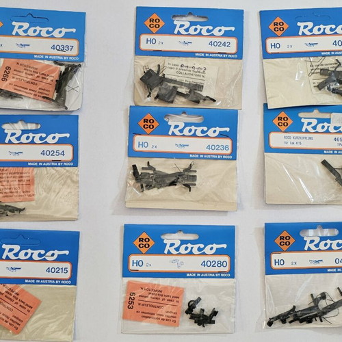 Roco HO Lot of 9 Authentic Spare Parts and Couplers like new