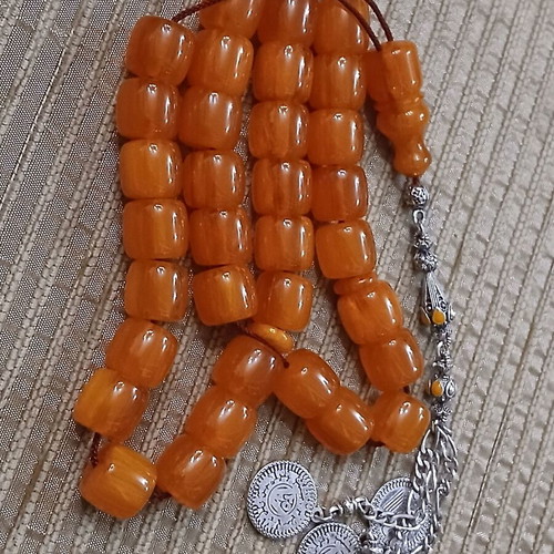 Bakelite komboloi worry beads with metal traditional tassel