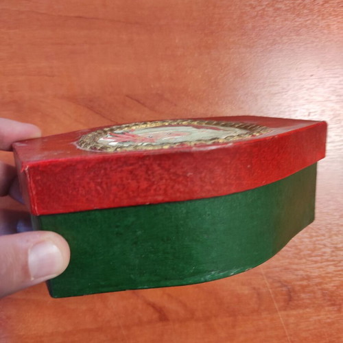 Christmas storage box handmade with embossed designs like new