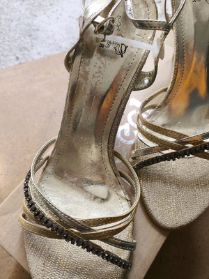 Sandals gold and silver new, sizes 40 and 41