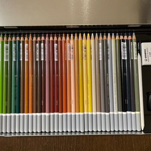 Stabilo Carbothello metal case with 60 pencils new