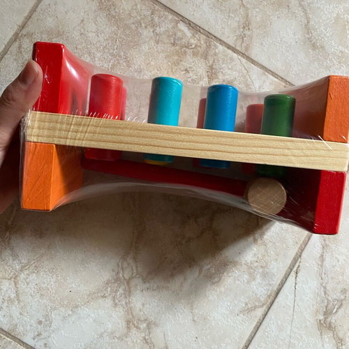 Wooden hammer toy new for children from 1.5 years old