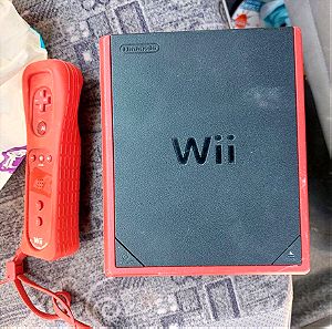 Wii Mini Κόκκινο λειτουργικό κονσολα και κοντρολ