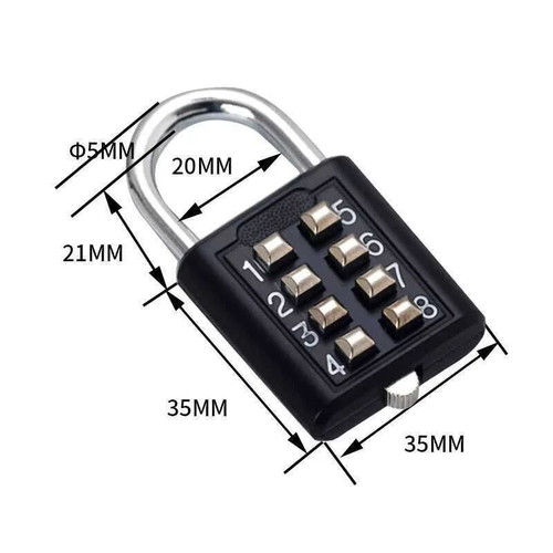 Small metal lock with 4-digit code new