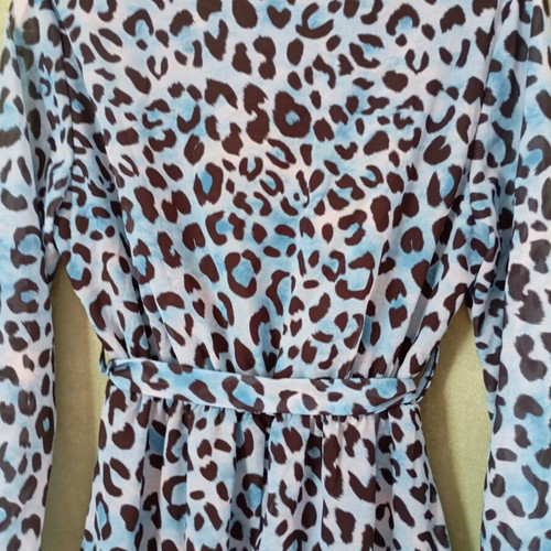 Dress new with tags, animal print, beige and blue, one size
