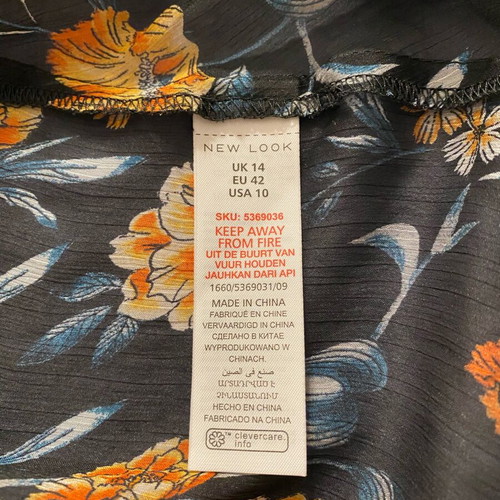 New Look long sheer shirts new, size XL, multicolor