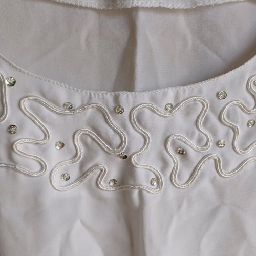 Top white satin by TZIVANI, size M