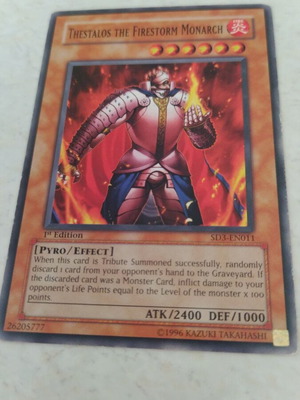 Thestalos the Firestorm Monarch Yu-Gi-Oh card like new
