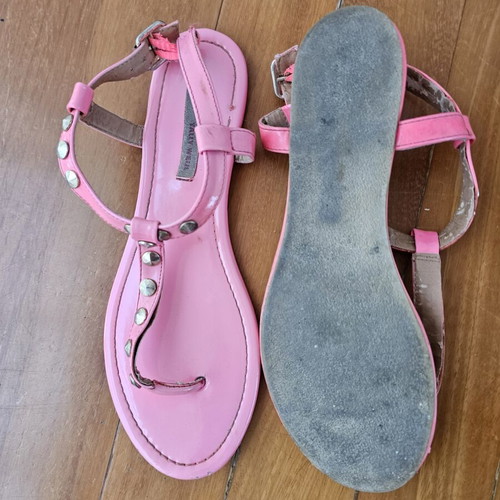 Flat sandals pink fuchsia size 40 used