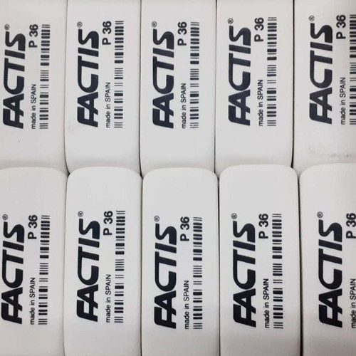 Factis P erasers pack of 10 new soft plastic