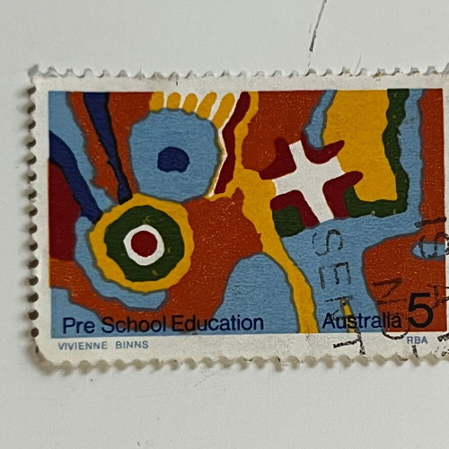 Vintage Australia 1974 Stamp used, Pre School Education Vivienne Binns