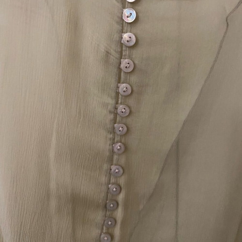 Rococo sheer chiffon top size M like new, beige
