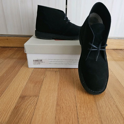 Clarks Desert boots size 42.5 black like new