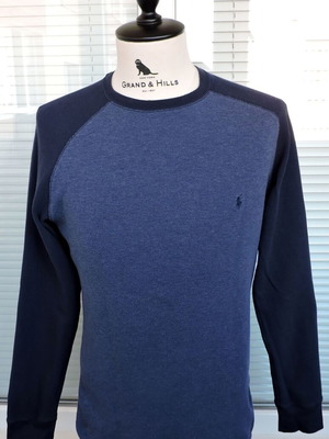 Polo Ralph Lauren mens blue cotton long sleeve sweatshirt size M used