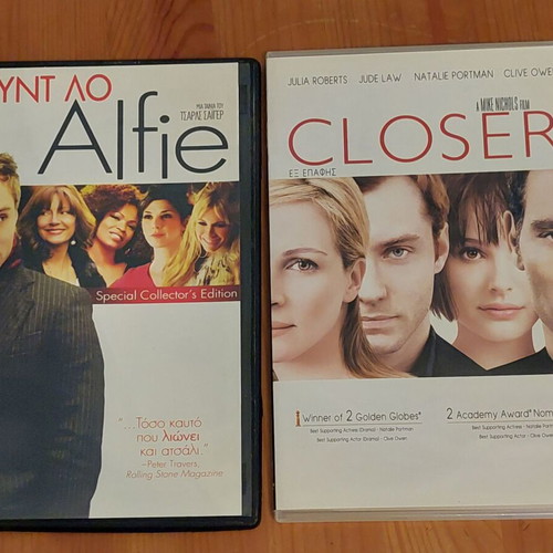 Alfie and Closer DVD like new, romantic social films with subtitles