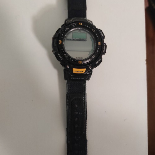 Casio ProTrek PRG-40 men's watch used, black, not working