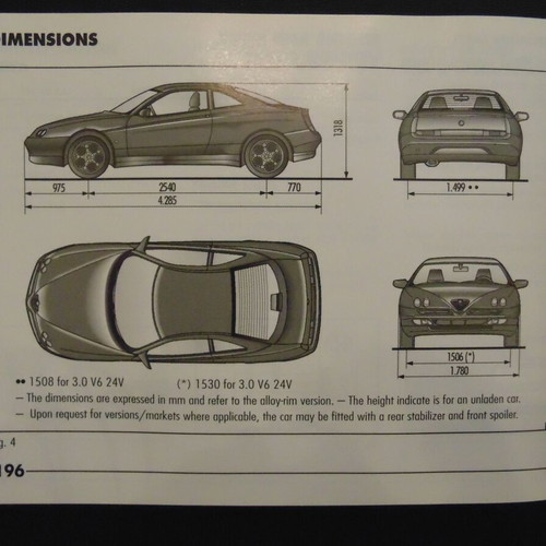 Alfa Romeo GTV 2.0 Twin Spark manual new in English