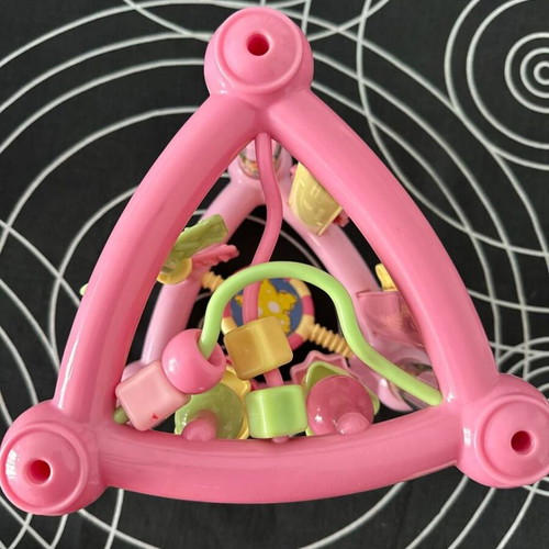 Baby Activity Cube like new, pink sensory toy