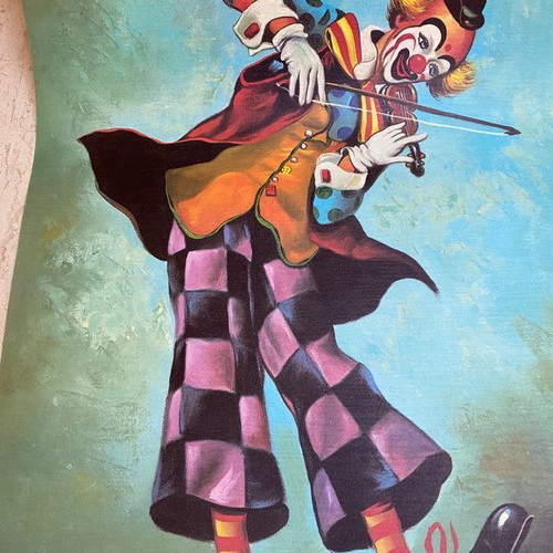 Clown painting like new 70x50 without frame