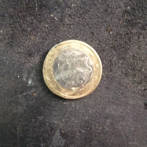 Irish 1 Euro Coin used with unique patina and character