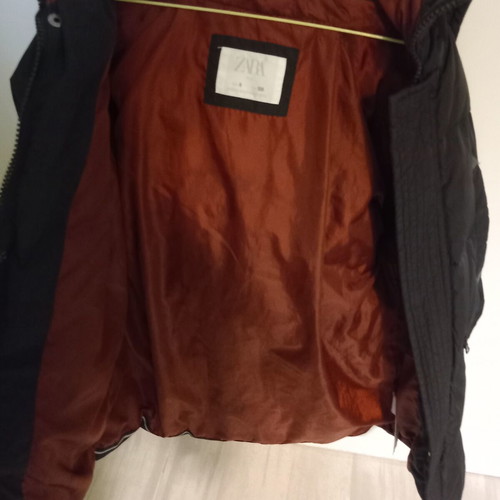 Zara winter jacket used for 8-year-old boy, black, size 128 cm
