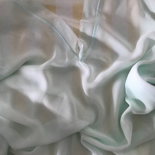 Sleeveless transparent top new, mint green size M