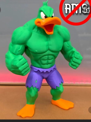 Φιγούρα Daffy Hulk καινούργια, χειροποίητη, βαμμένη 25cm