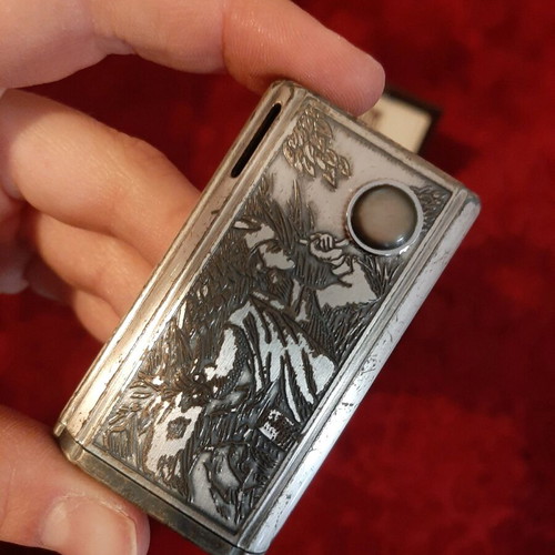 Win electronic lighter used, vintage with case