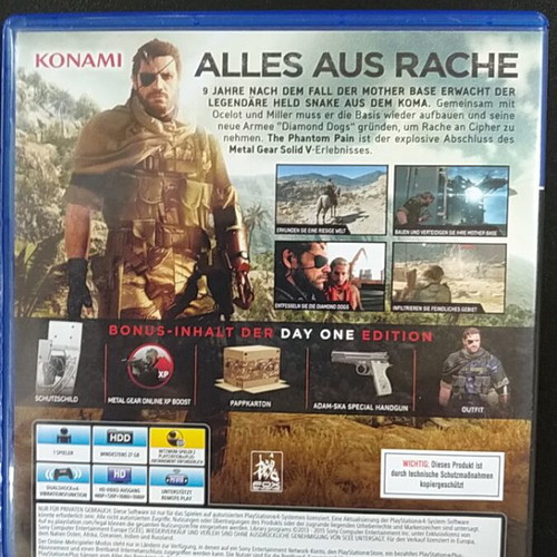 Metal Gear Solid V The Phantom Pain PS4 game like new
